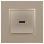 Розетка HDMI, Эра Elegance, шампань, 14-3114-04