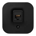 Розетка компьютерная RJ45 категория 5e UTP Legrand Quteo IP20 накладная чёрная матовая