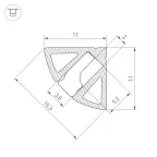 Профиль SL-KANT-H11-2000 ANOD OLIVE GREY (Arlight, Алюминий) | 038197 | Arlight