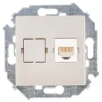15 Розетка компьютерная скрытая RJ45 категория 5е Systimax шампань