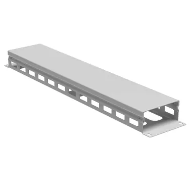 Органайзер кабельный с крышкой и отверстиями 2U, глубина 40 мм, для 19'' IT-корпусов ДКС серии STI/CQE, RAL7035