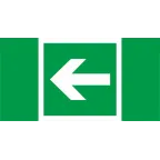 Пиктограмма (Наклейка) ПЭУ 003 Указательная стрелка (135х260) для SIRAH IP65 | 2502002610 | Световые Технологии