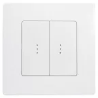 ETIKA Переключатель двухклавишный с подсветкой белый автоматические зажимы 10AX