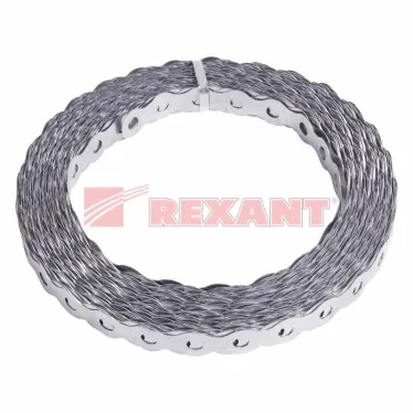 Лента-полоса монтажная оцинкованная. перфорированная волна 17х0.55 мм. 25 м