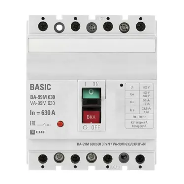 Выключатель автоматический ВА-99М 630/630А 3P+N 50кА Basic