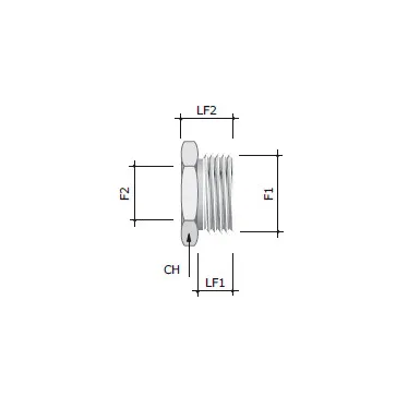 Переходник для труб 1/2 НР/ M16x1.5 ВР GAS-MET