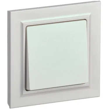 BRITE Выключатель одноклавишный 10А в сборе ВСР10-1-0-БрЖ жемчуг IEK