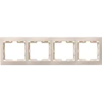 КВАРТА Рамка горизонтальная бежевая 4 поста