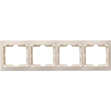 КВАРТА Рамка горизонтальная бежевая 4 поста