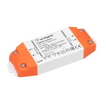 Блок питания ARV-SP-12020-PFC (12V, 1.67A, 20W) (IP20 Пластик, 5 лет)
