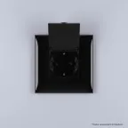 Avanti Розетка с крышкой в стену, 2P+E, ''Черный квадрат''