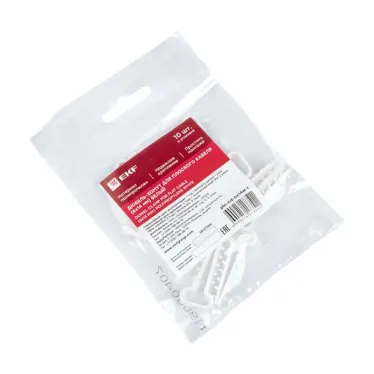 Дюбель-хомут 6х14 белый (10шт)