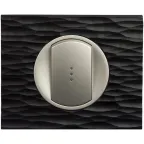 Рамка, однопостовая, Corian черный рифленый