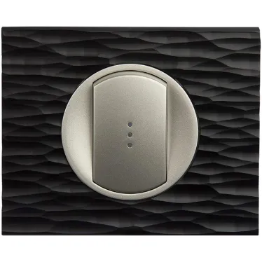 Рамка, однопостовая, Corian черный рифленый