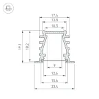 Профиль TOP-DEEP-F-2000 ANOD (K13,P15) (ARL, Алюминий)