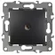 Розетка TV одиночная, Эра12, антрацит, 12-3101-05