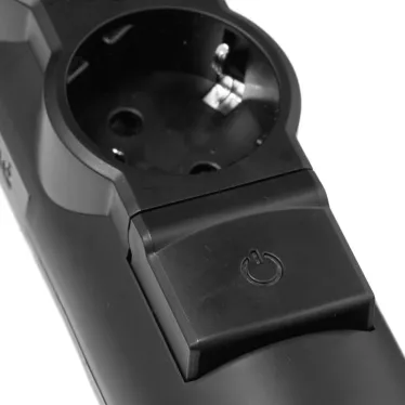 Удлинитель Комфорт 5X2К+З - поставляется без кабеля черный