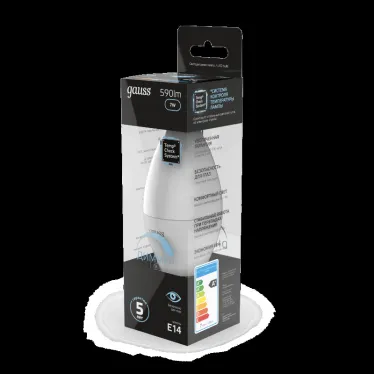 Лампа светодиодная LED 7 Вт 590 лм 4100К свеча нейтральный E14 AC 220В диммируемая Black Gauss