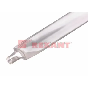 Термоусаживаемая трубка 10,0 5,0 мм, прозрачная, упак. 50 шт. по 1 м,, REXANT