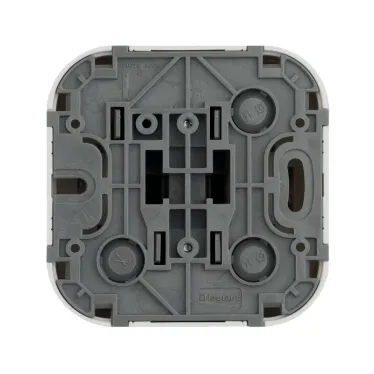 Quteo Кнопка 1 клавиша наружная белая 6А