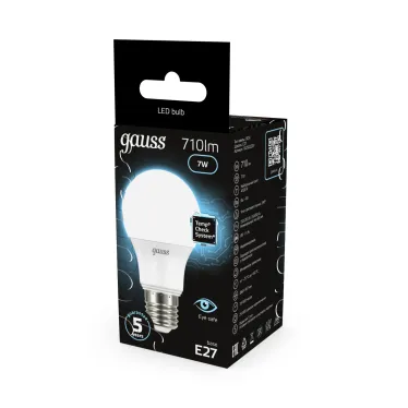 Лампа светодиодная LED 7Вт E27 220В 4100К A60 | 102502207 | Gauss