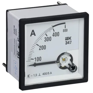 Амперметр 400/5А 96х96 AC через тр-р Э47