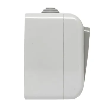 Выключатель Мурманск проходной 1-клавишный 10А IP54 серый