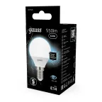 Лампа светодиодная LED 6,5Вт E14 220В 4100К шар | 105101207 | Gauss