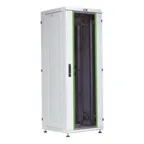 Шкаф сетевой 19' LINEA N 33U 600х800мм стеклянная передняя дверь серый