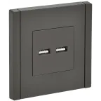 FORTE@PIANO Розетка USB A+A 3,1А FP349 серый IEK