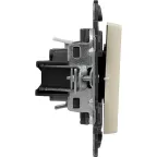 Valena LIFE Выключатель 10АХ 250В с подсветкой С лицевой панелью Слоновая кость