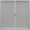 Valena LIFE Лицевая панель для двухклавишного выключателя Алюминий