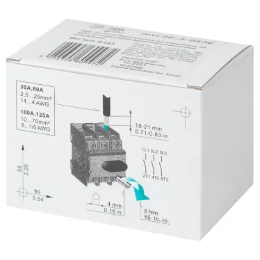 Выключатель-разъединитель ВНК-32-31130 PRO mvr20-3-063E 3П 63А с установленной фронтальной рукояткой управления