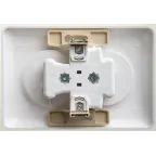 ЭТЮД Розетка двойная скрытой установки без заземления без шторок 16А 250B, белый