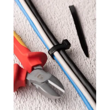 Хомут дюбельный 7х150 черный (50шт) PROxima