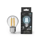 Лампа светодиодная Filament Шар 13W 1150lm 4100К Е27 LED 1/10/50 | 105802213 | Gauss