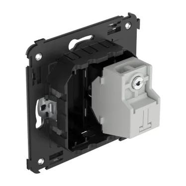 Avanti Розетка TV в стену, проходная, ''Черный квадрат''