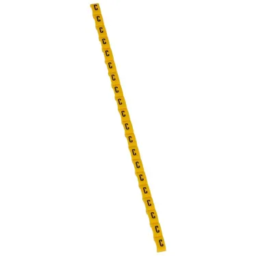 Маркировка буква (C) черный/желтый Duplix (600шт)