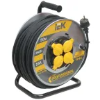 Удлинитель силовой 4 розетки шнур 50м КГ 3x1.5 УК50 с термозащитой IP44