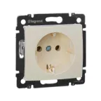 VALENA Розетка с заземлением в рамку слоновая кость