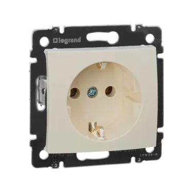 VALENA Розетка с заземлением в рамку слоновая кость