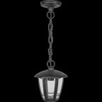 Светильник NOF-P09-BL-IP44-E27 (6 граней, подвесной, черный)