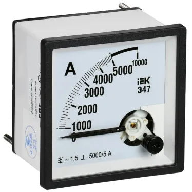 Амперметр Э47 5000/5А класс точности 1,5 72х72мм