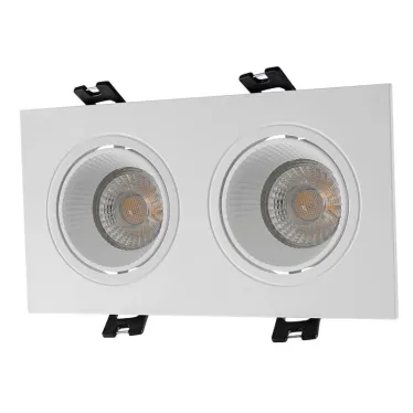 Светильник встраиваемый IP20 10 Вт GU5.3 LED бел./бел. пластик DENKIRS DK3072-WH