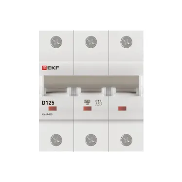 Выключатель автоматический трехполюсный 125А D ВА47-125