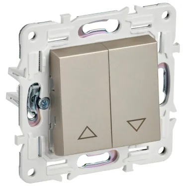 SKANDY Выключатель жалюзи 10А SK-V12Sh шампань IEK
