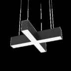 Светильник светодиодный ДСО-20Вт 3000К X-Line X-образный черный