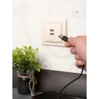 Розетка Минск USB 2-местная СП 2,1А бежевая