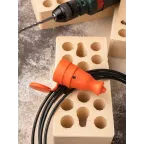 Роз. перенос. с защитной крышкой каучуковая цветная 230В 2P+PE 16A IP44 DIY