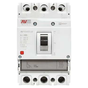 Выключатель автоматический AV POWER-2/3 200А 35кА TR